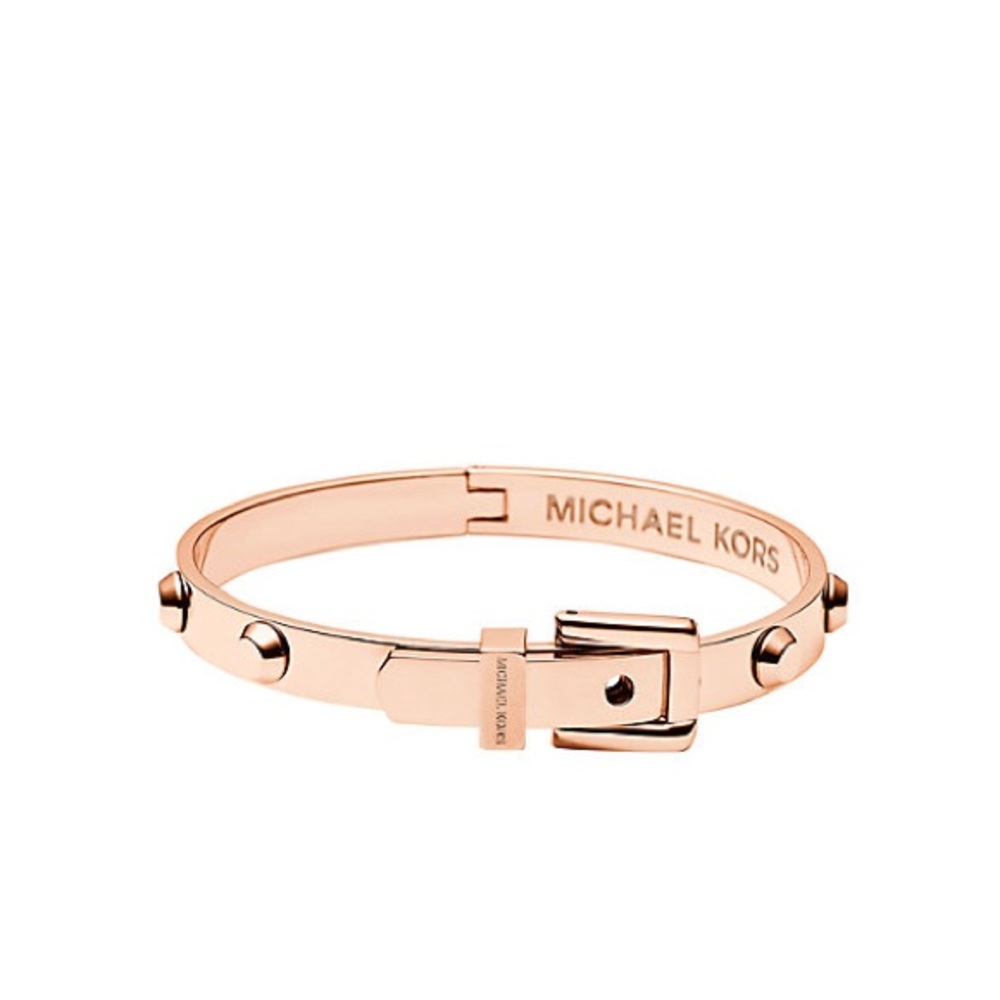 Michael Kors Astor Rose Gold - Tone Buckle Bangle